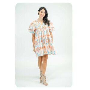 Marigold Victoria Dunn Mini Dress Size S Camille Sunkissed Boho Pockets NWT